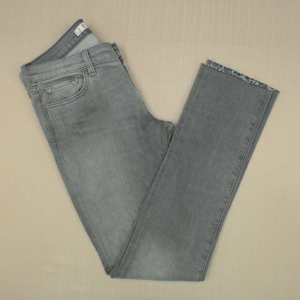 J Brand 912 Pencil Leg Jeans Women's Size 27 Raw Hem Underground Gray Denim
